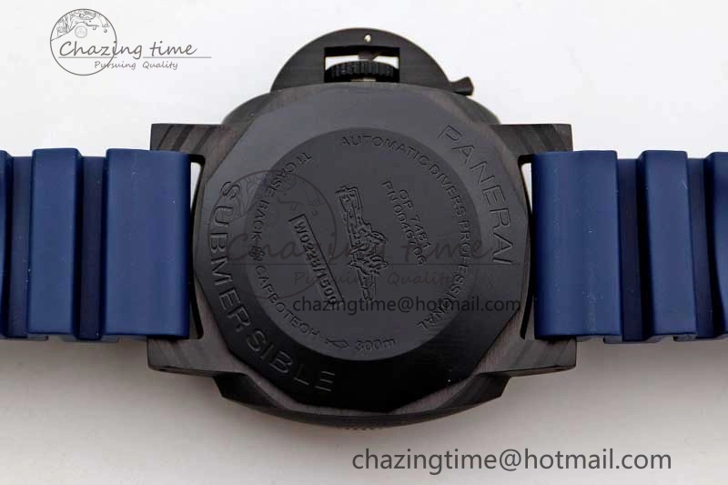 PAM1232 QuarantaQuattro Blu Abisso VSF Best Edition on Blue Rubber Strap P.9000