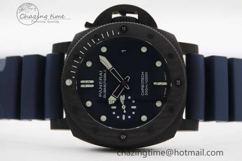 PAM1232 QuarantaQuattro Blu Abisso VSF Best Edition on Blue Rubber Strap P.9000