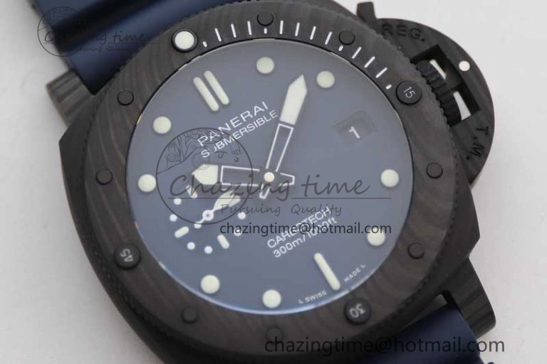PAM1232 QuarantaQuattro Blu Abisso VSF Best Edition on Blue Rubber Strap P.9000