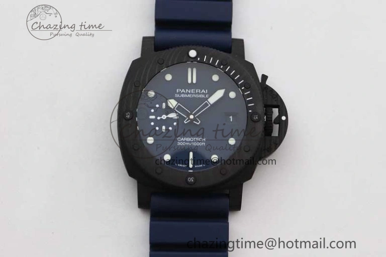 PAM1232 QuarantaQuattro Blu Abisso VSF Best Edition on Blue Rubber Strap P.9000