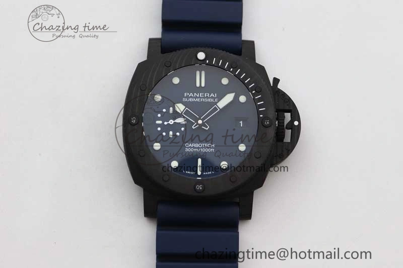 PAM1232 QuarantaQuattro Blu Abisso VSF Best Edition on Blue Rubber Strap P.9000