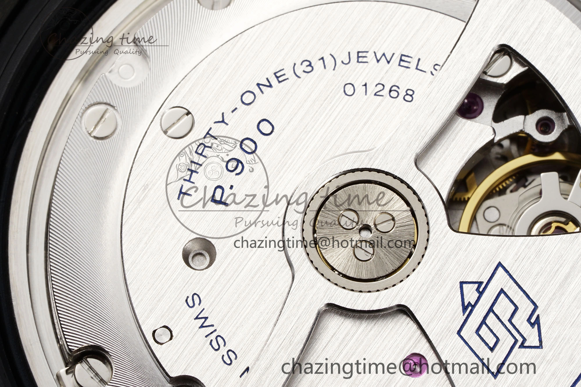 PAM1232 W Carbotech VSF 1:1 Best Edition Blue Dial on Blue Rubber Strap P900