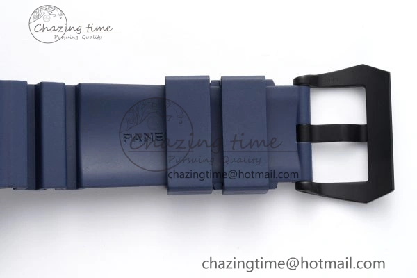 PAM1232 W Carbotech VSF 1:1 Best Edition Blue Dial on Blue Rubber Strap P900