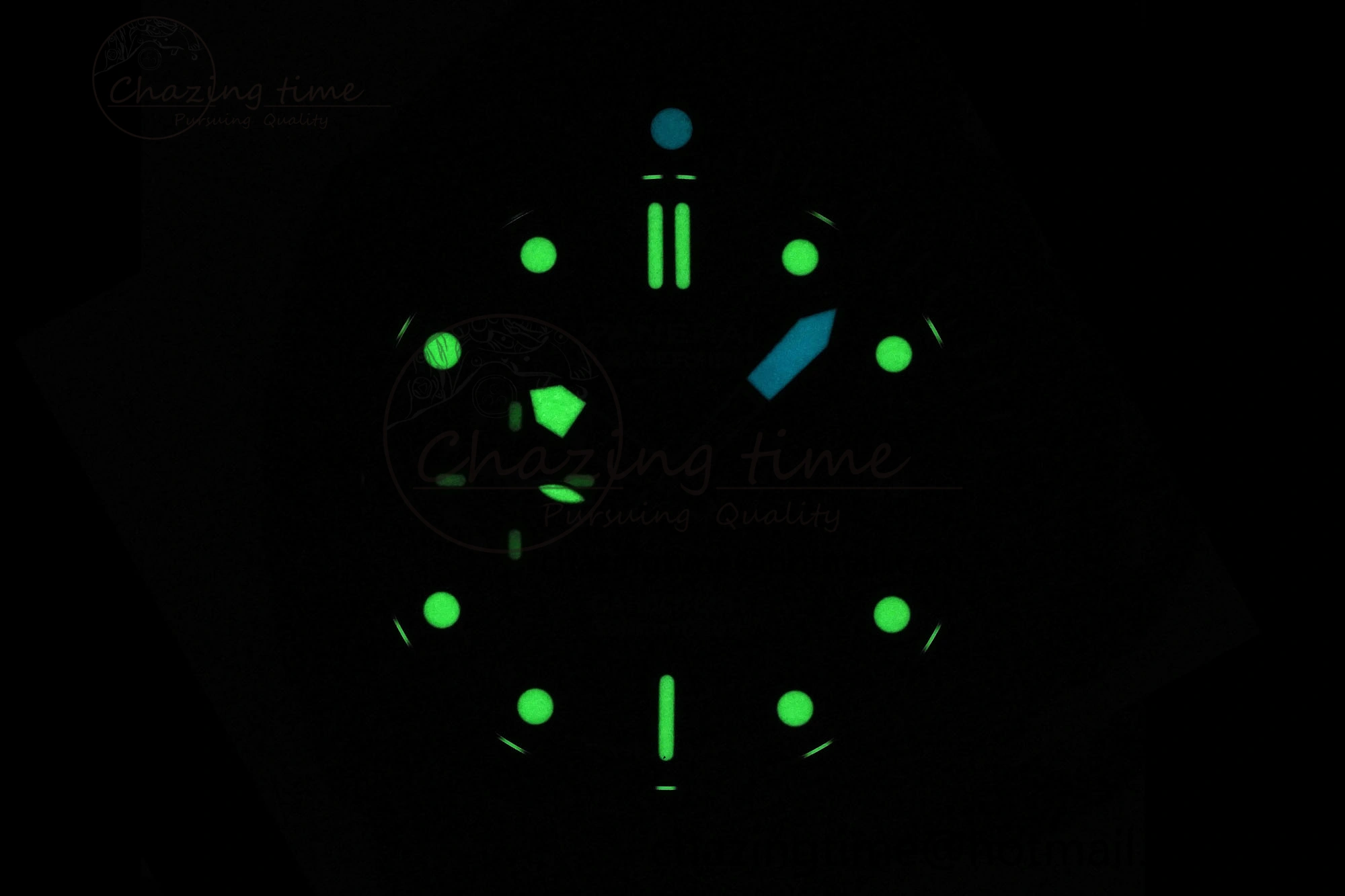 PAM1232 W Carbotech VSF 1:1 Best Edition Blue Dial on Blue Rubber Strap P900