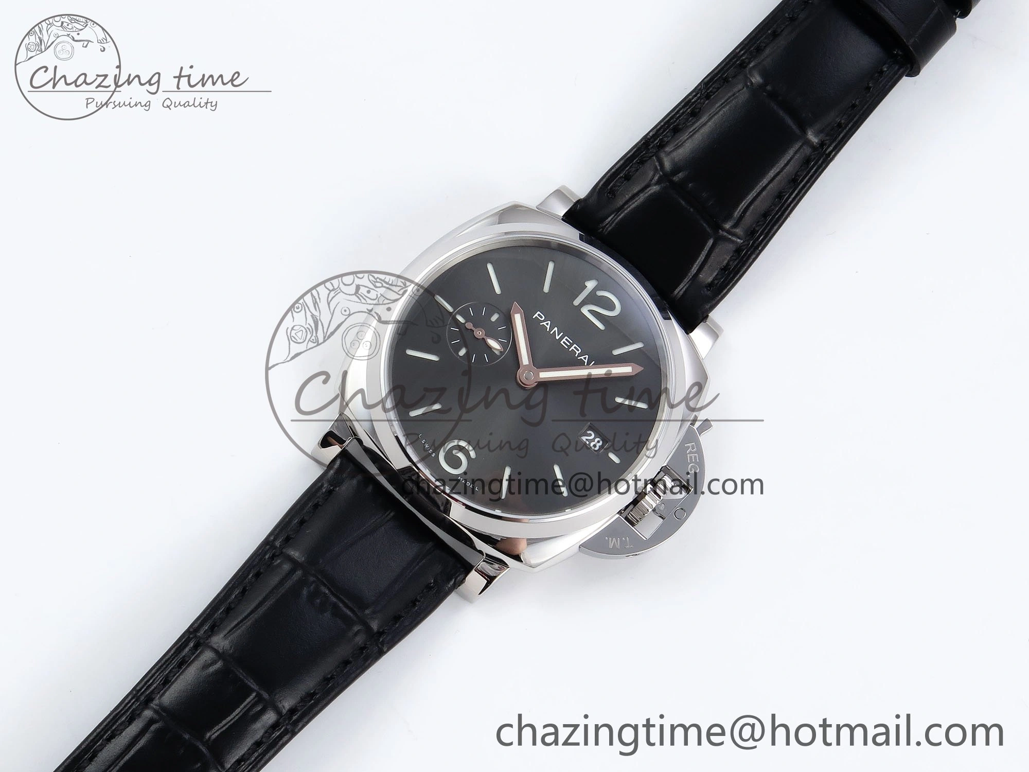 PAM1250 Luminor Due 42mm VSF Best Edition Grey Dial on Leather Strap P900 Clone
