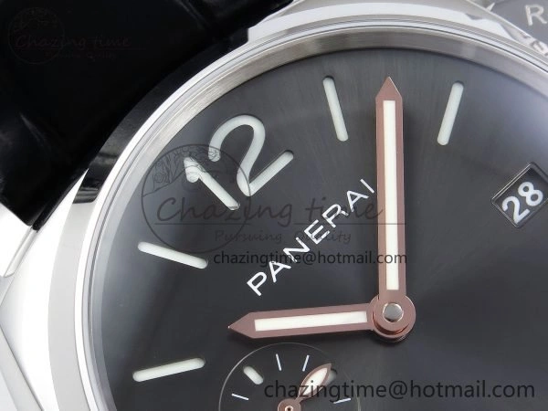 PAM1250 Luminor Due 42mm VSF Best Edition Grey Dial on Leather Strap P900 Clone