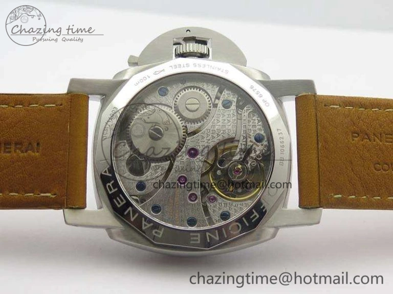 PAM127 E Noob 1:1 Best Edition On Brown Leather Strap A6497 With Y-Incabloc