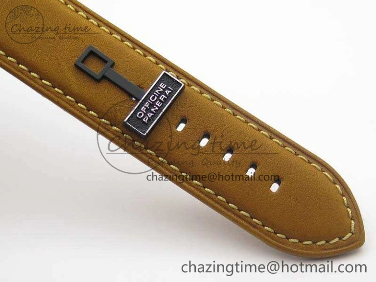 PAM127 E Noob 1:1 Best Edition On Brown Leather Strap A6497 With Y-Incabloc