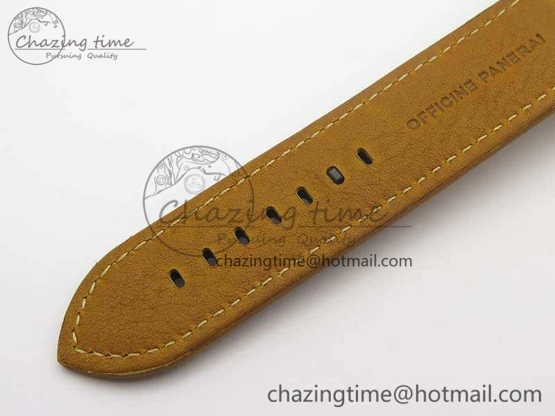 PAM127 E Noob 1:1 Best Edition On Brown Leather Strap A6497 With Y-Incabloc