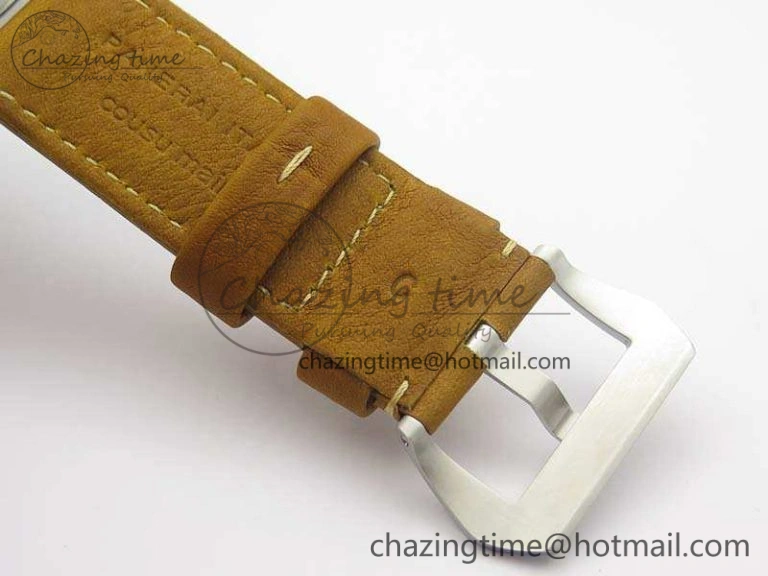 PAM127 E Noob 1:1 Best Edition On Brown Leather Strap A6497 With Y-Incabloc