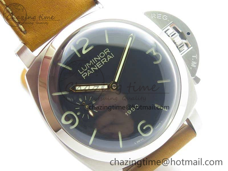 PAM127 E Noob 1:1 Best Edition On Brown Leather Strap A6497 With Y-Incabloc