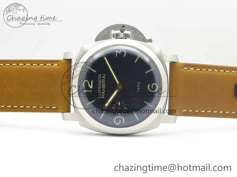 PAM127 E Noob 1:1 Best Edition On Brown Leather Strap A6497 With Y-Incabloc