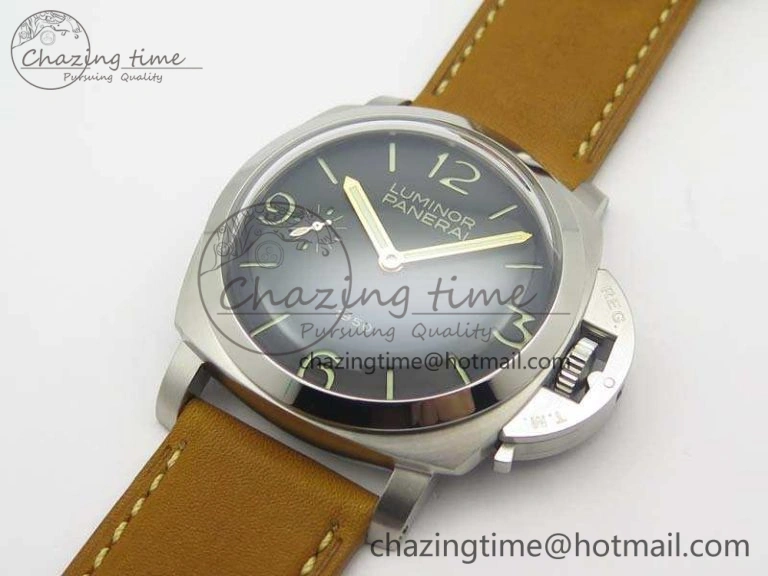 PAM127 E Noob 1:1 Best Edition On Brown Leather Strap A6497 With Y-Incabloc