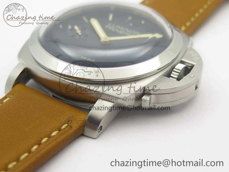 PAM127 E Noob 1:1 Best Edition On Brown Leather Strap A6497 With Y-Incabloc