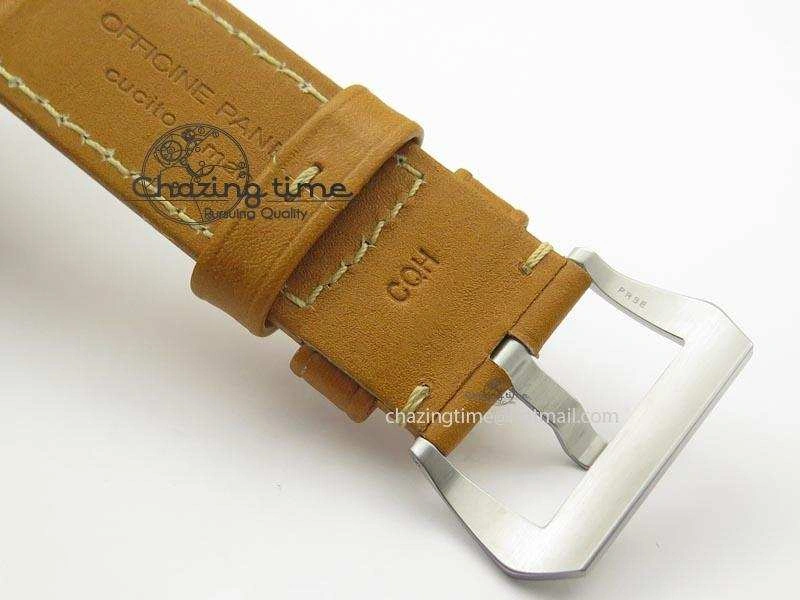 PAM127 E V6F 1:1 Best Edition On Brown Leather Strap A6497 With Y-Incabloc V2