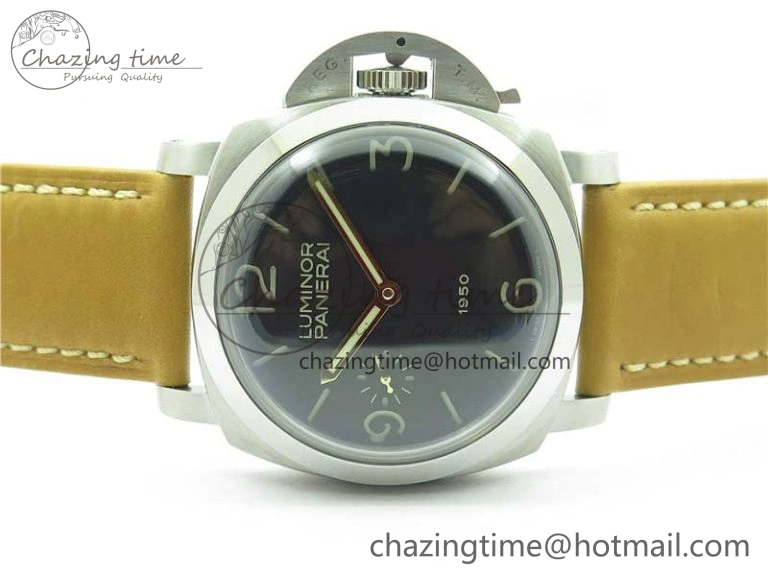 PAM127 E XF 1:1 Best Edition On Brown Leather Strap A6497 ( Free Strap)