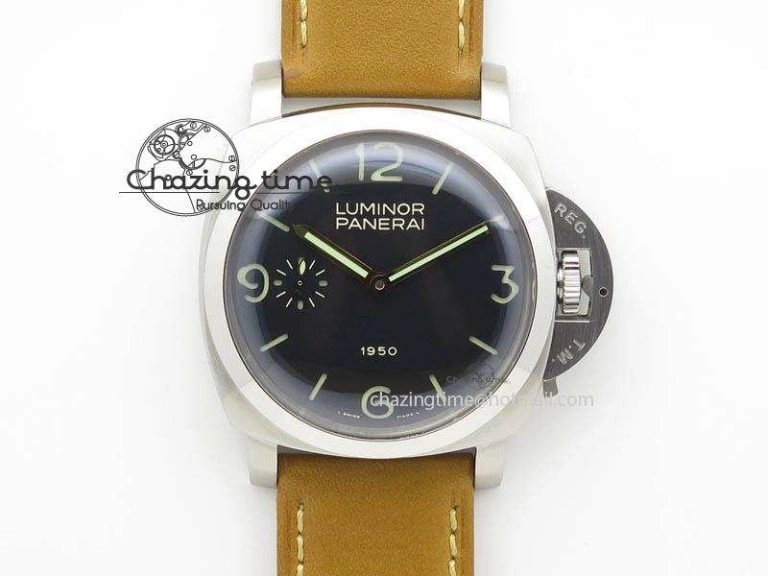 PAM127 E ZF Best Edition on Brown Leather Strap A6497 with Y-Incabloc