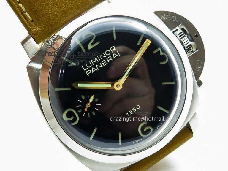 PAM127 E ZF Best Edition on Brown Leather Strap A6497 with Y-Incabloc