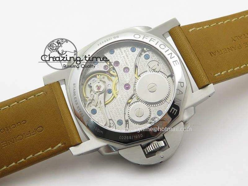 PAM127 E ZF Best Edition on Brown Leather Strap A6497 with Y-Incabloc