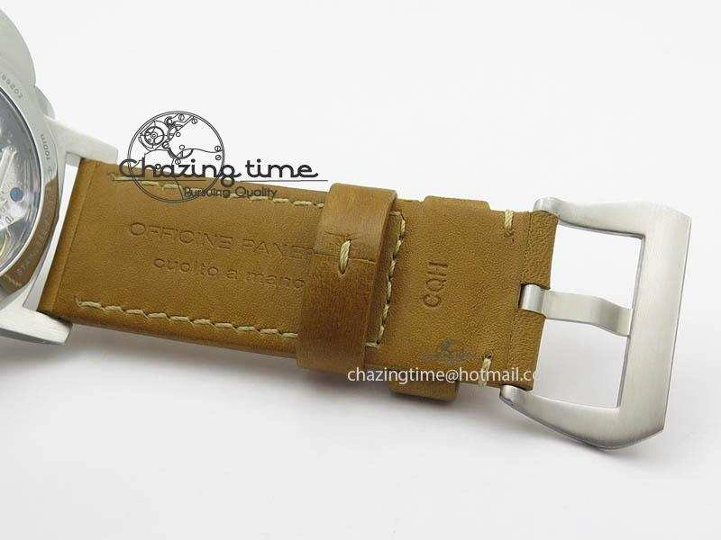 PAM127 E ZF Best Edition on Brown Leather Strap A6497 with Y-Incabloc