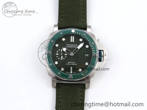 PAM1287 V TTF 1:1 Best Edition Green Dial on Green Nylon Strap P900