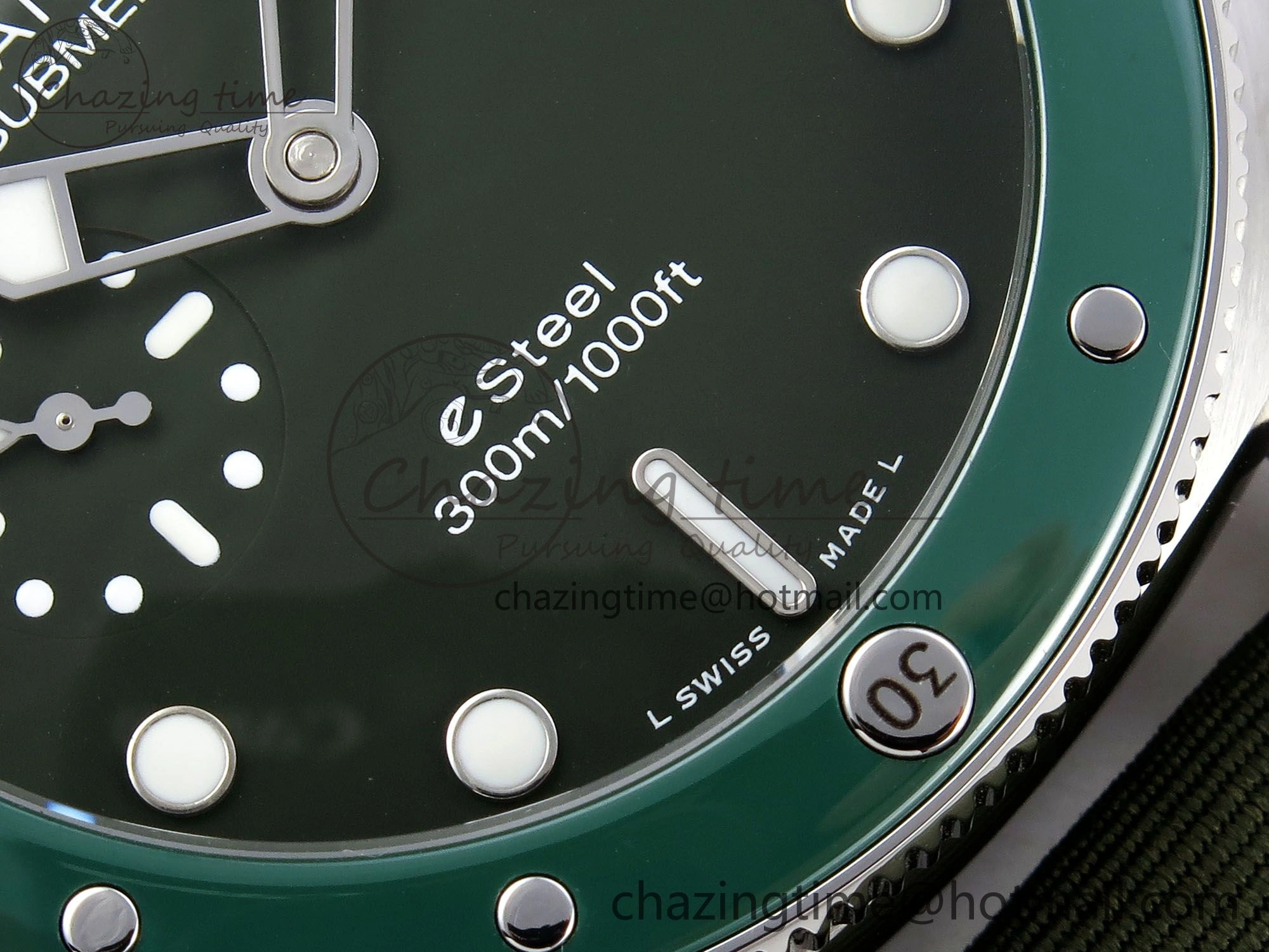PAM1287 V TTF 1:1 Best Edition Green Dial on Green Nylon Strap P900