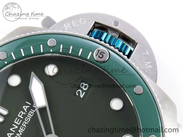 PAM1287 V TTF 1:1 Best Edition Green Dial on Green Nylon Strap P900