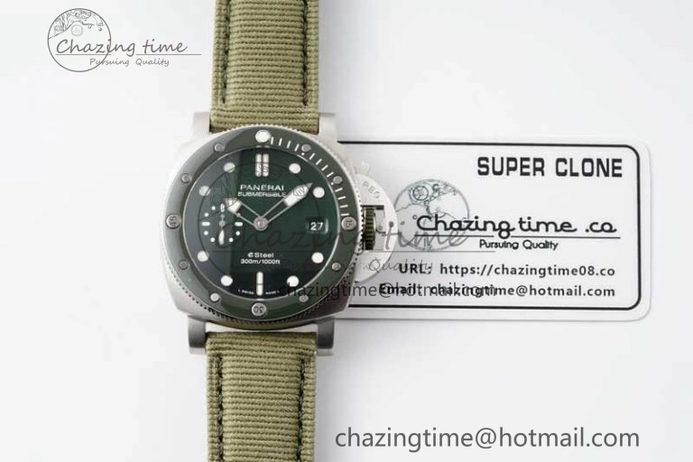PAM1287 Y SBF 1:1 Best Edition Green Dial on Green Nylon Strap P900