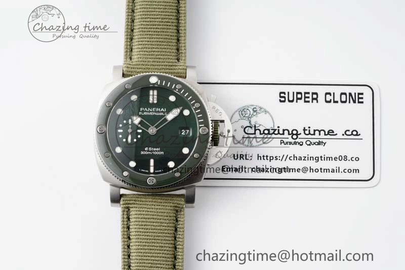 PAM1287 Y SBF 1:1 Best Edition Green Dial on Green Nylon Strap P900