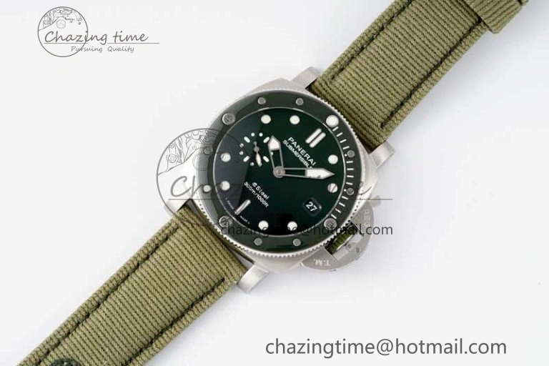PAM1287 Y SBF 1:1 Best Edition Green Dial on Green Nylon Strap P900