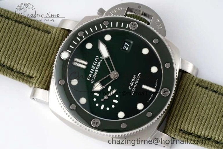 PAM1287 Y SBF 1:1 Best Edition Green Dial on Green Nylon Strap P900