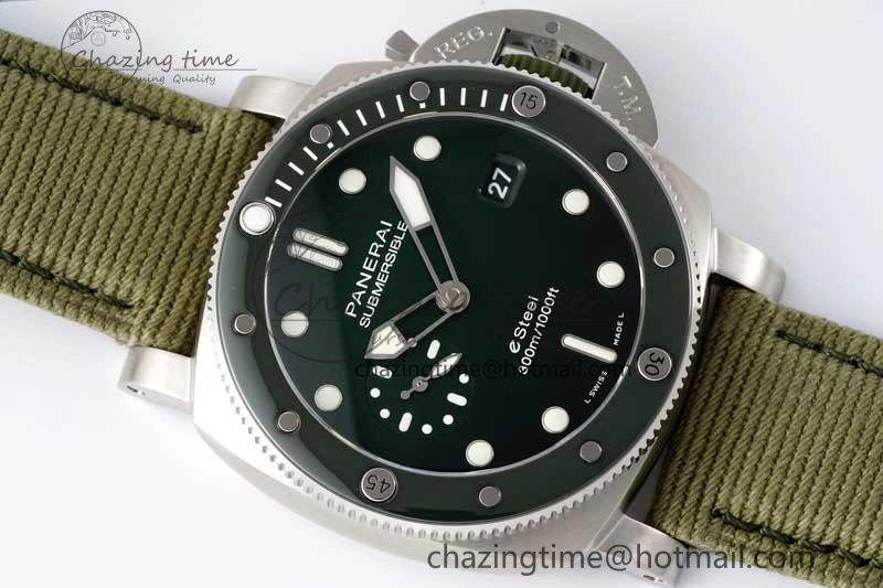 PAM1287 Y SBF 1:1 Best Edition Green Dial on Green Nylon Strap P900