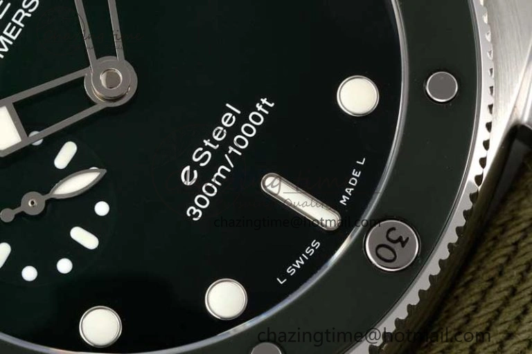 PAM1287 Y SBF 1:1 Best Edition Green Dial on Green Nylon Strap P900