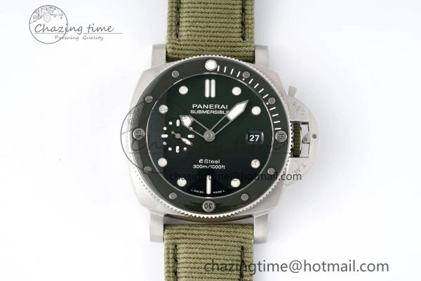 PAM1287 Y VSF 1:1 Best Edition Green Dial on Green Nylon Strap P900