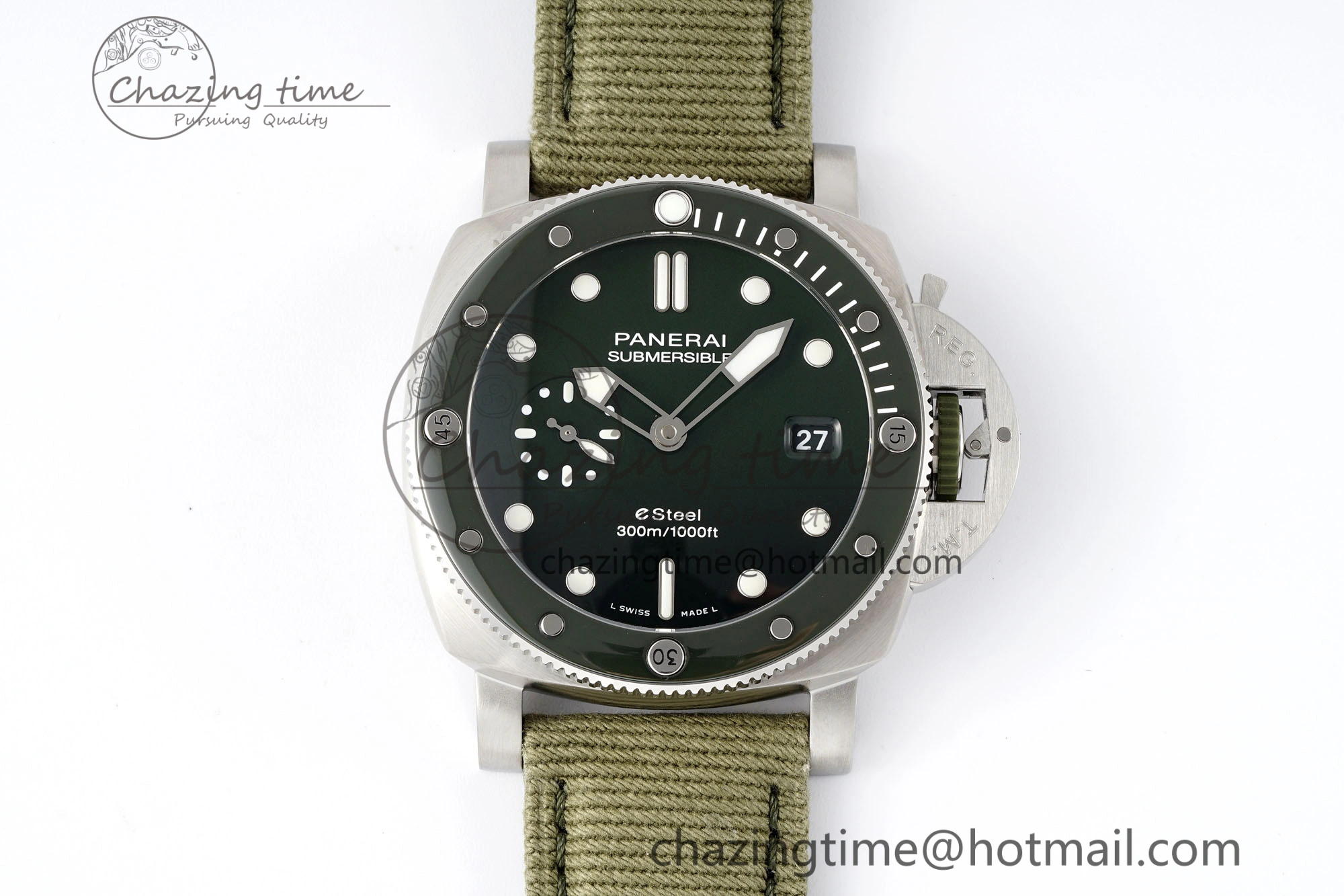 PAM1287 Y VSF 1:1 Best Edition Green Dial on Green Nylon Strap P900