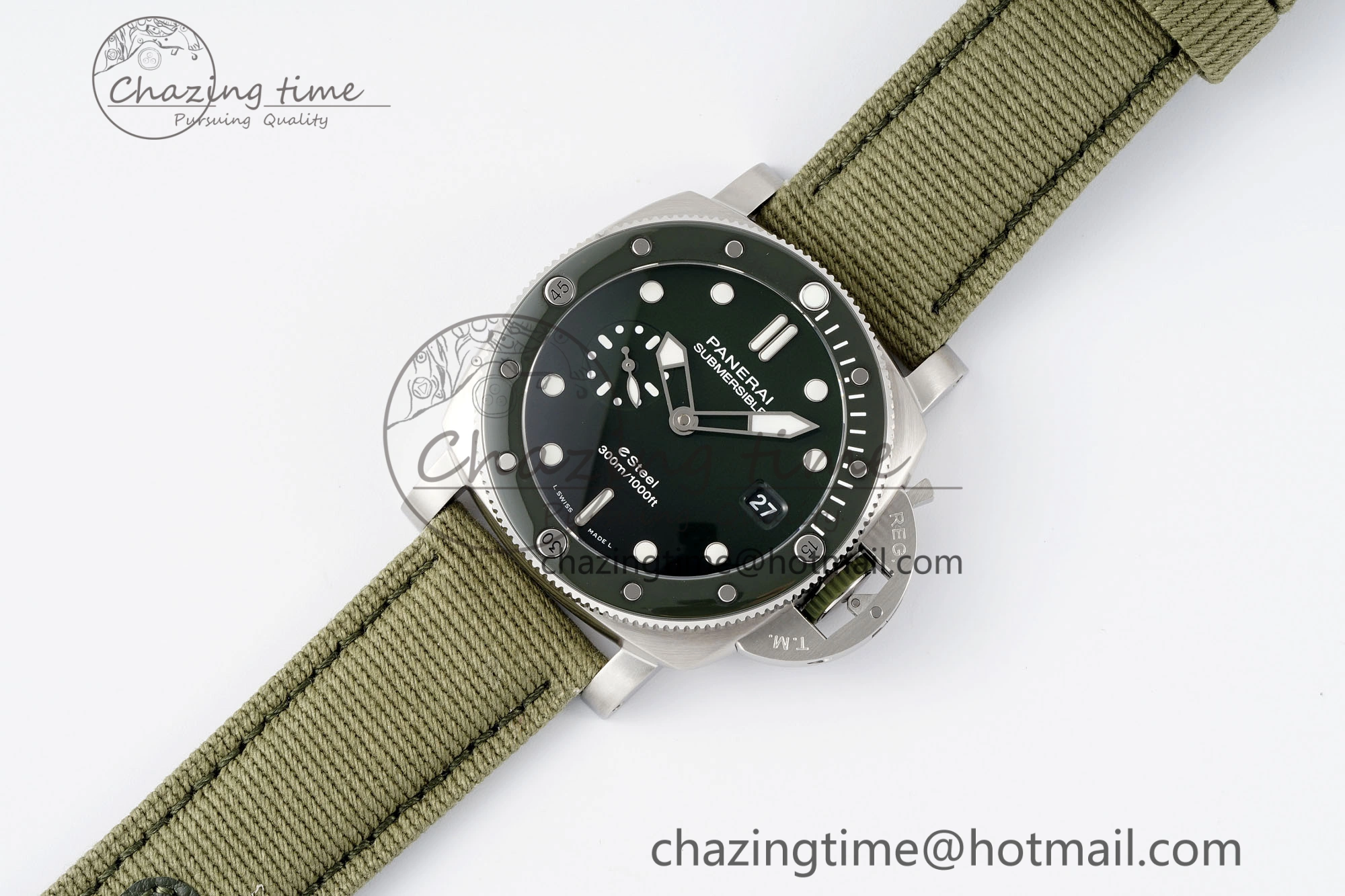 PAM1287 Y VSF 1:1 Best Edition Green Dial on Green Nylon Strap P900