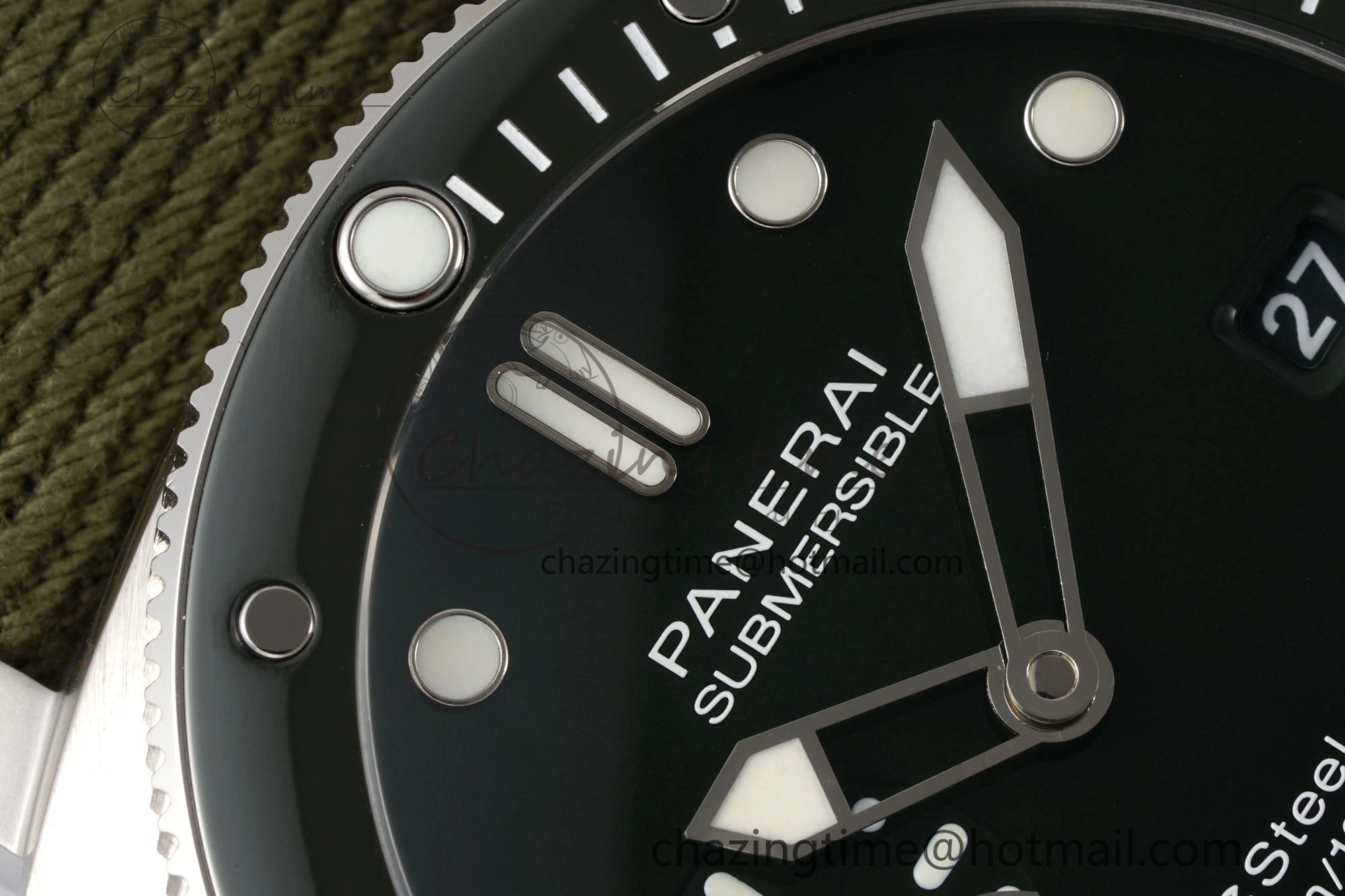 PAM1287 Y VSF 1:1 Best Edition Green Dial on Green Nylon Strap P900