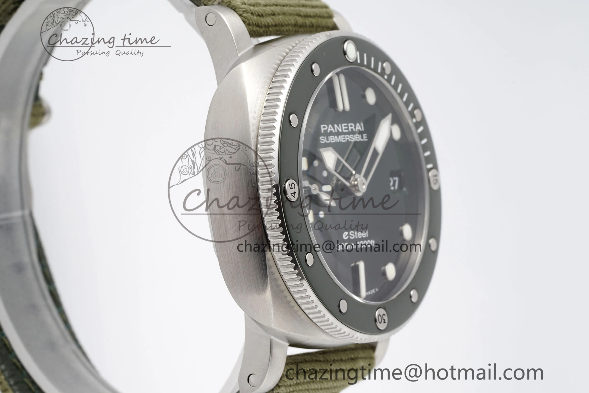 PAM1287 Y VSF 1:1 Best Edition Green Dial on Green Nylon Strap P900