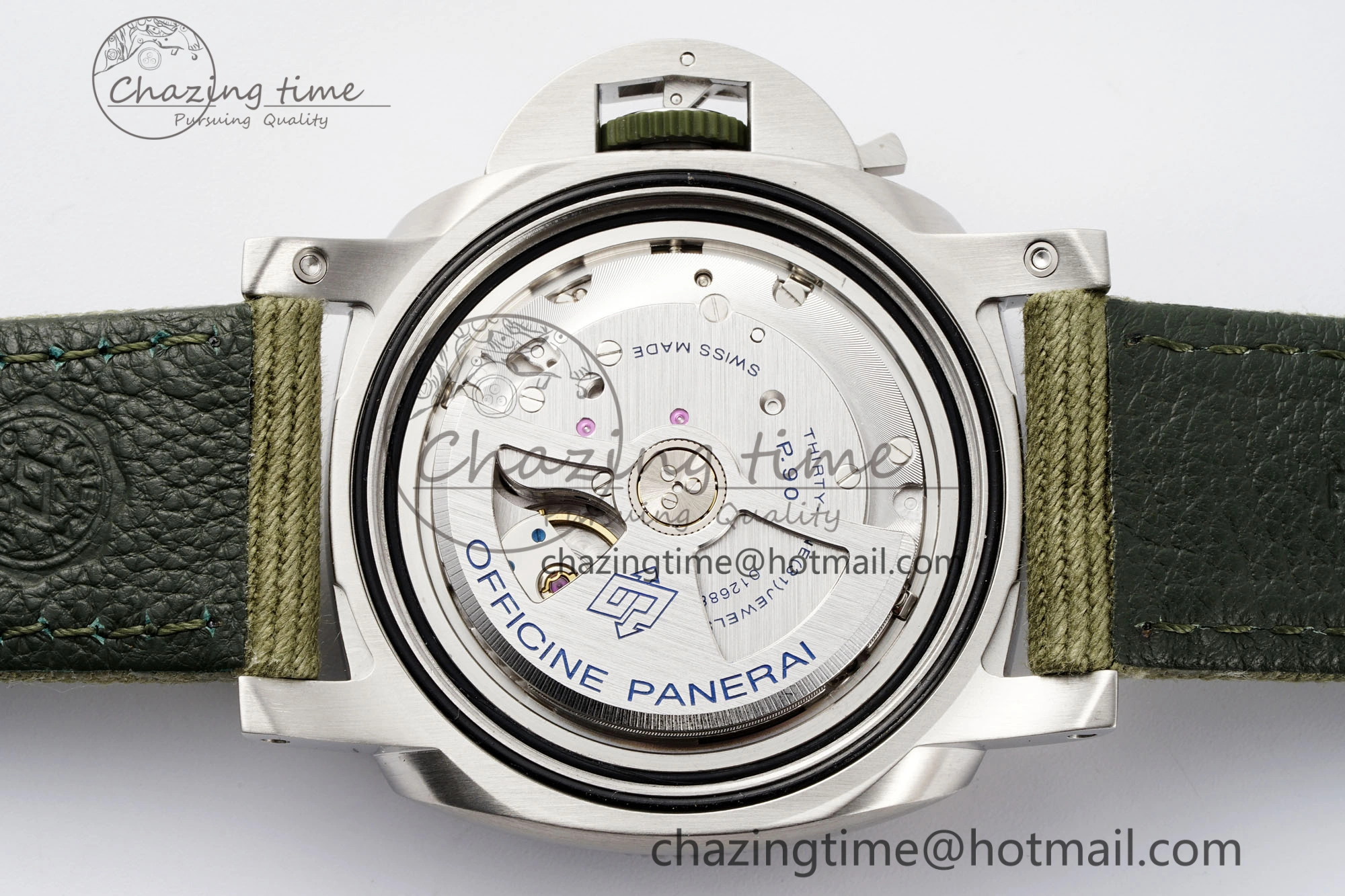 PAM1287 Y VSF 1:1 Best Edition Green Dial on Green Nylon Strap P900
