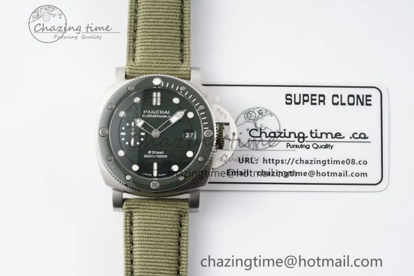 PAM1287 Y VSF 1:1 Best Edition Green Dial on Green Nylon Strap P900