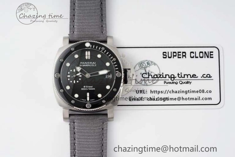 PAM1288 Y SBF 1:1 Best Edition Gray Dial on Gray Nylon Strap P900
