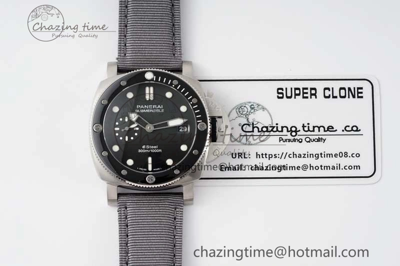 PAM1288 Y SBF 1:1 Best Edition Gray Dial on Gray Nylon Strap P900
