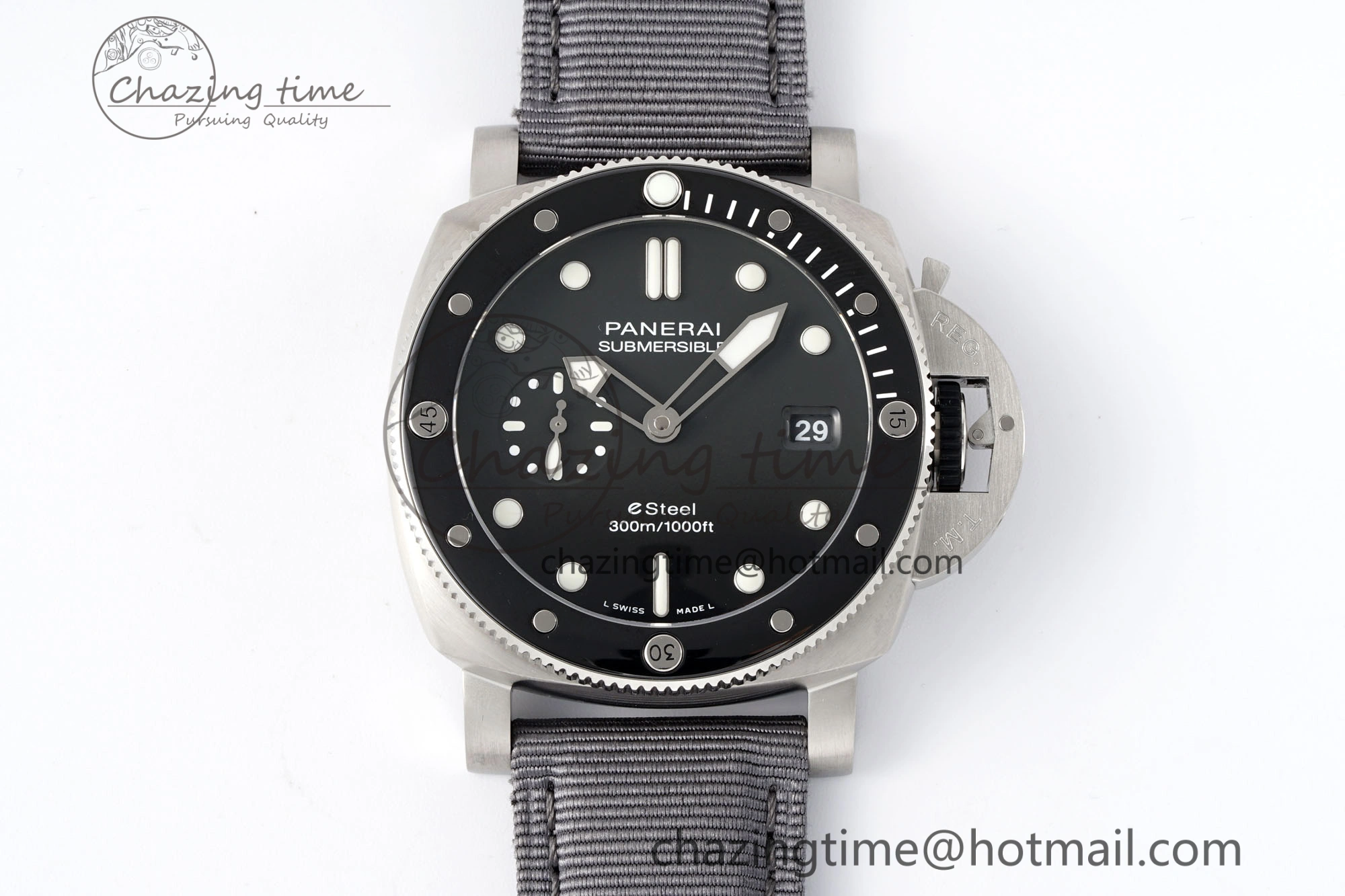 PAM1288 Y VSF 1:1 Best Edition Gray Dial on Gray Nylon Strap P900