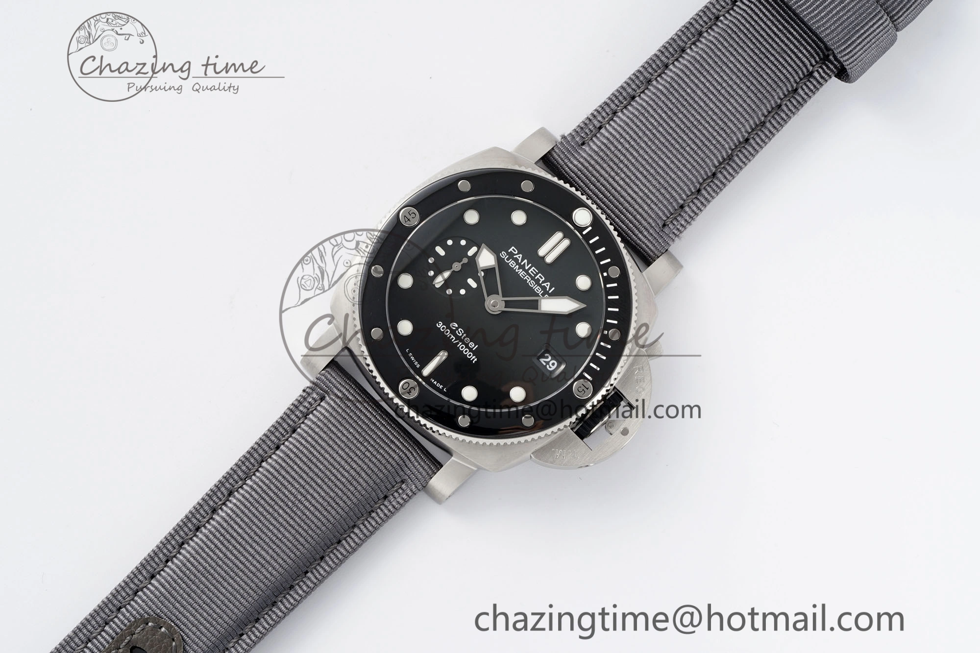 PAM1288 Y VSF 1:1 Best Edition Gray Dial on Gray Nylon Strap P900