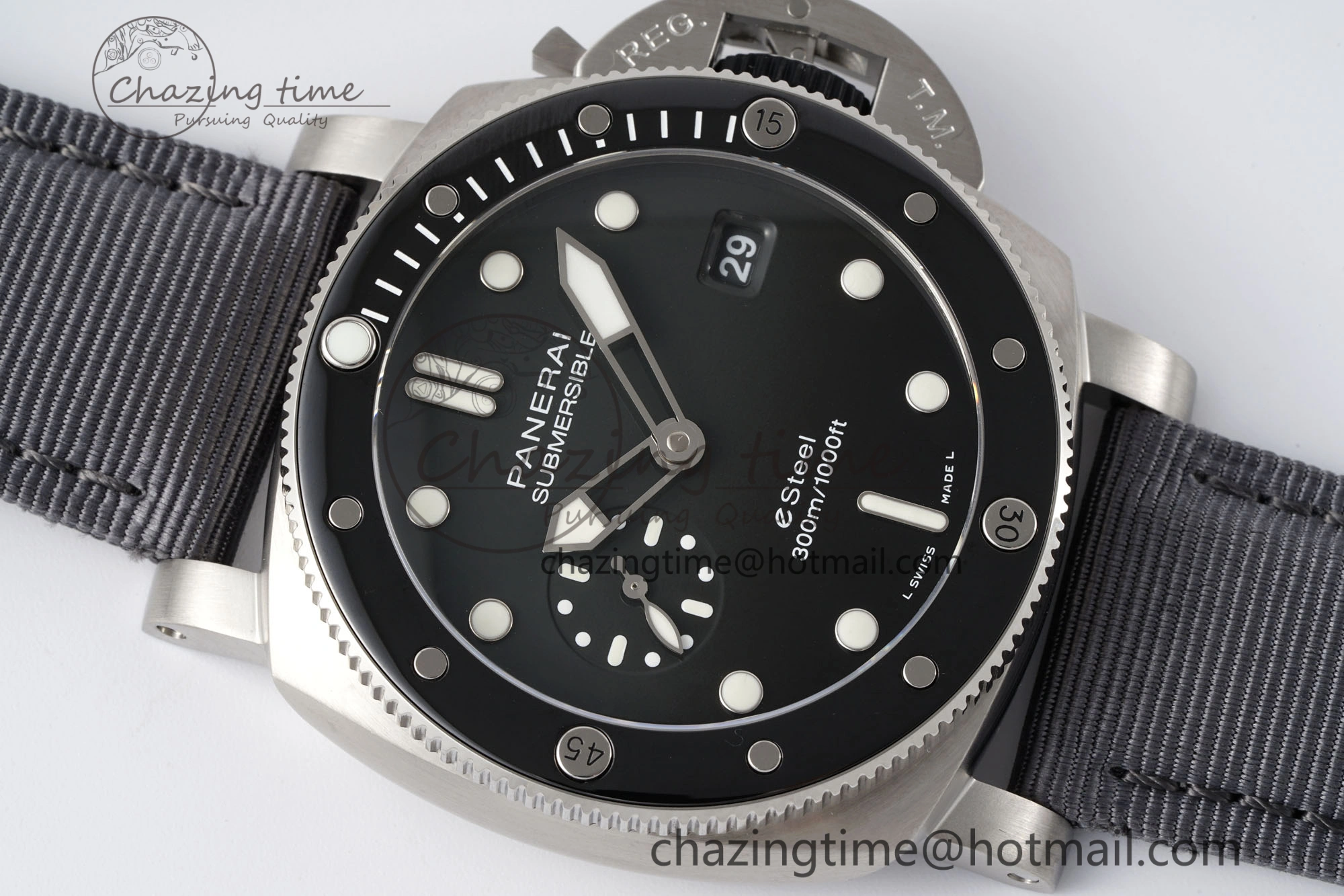 PAM1288 Y VSF 1:1 Best Edition Gray Dial on Gray Nylon Strap P900