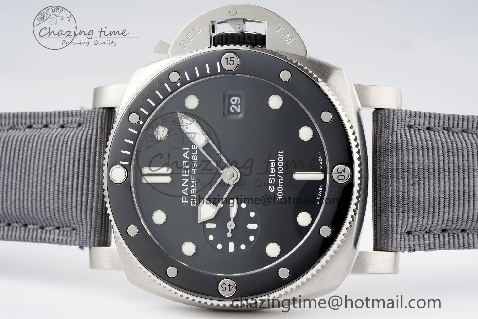 PAM1288 Y VSF 1:1 Best Edition Gray Dial on Gray Nylon Strap P900