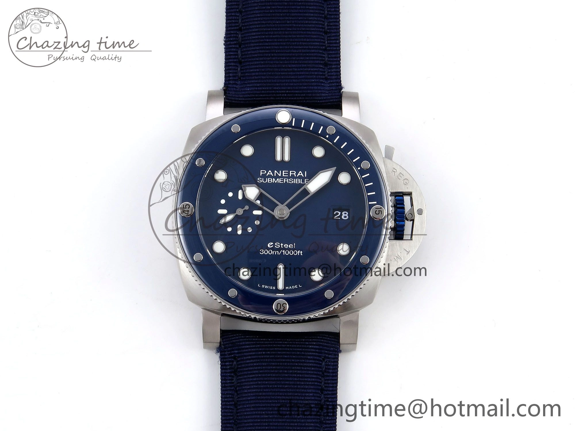 PAM1289 V TTF 1:1 Best Edition Blue Dial on Blue Nylon Strap P900