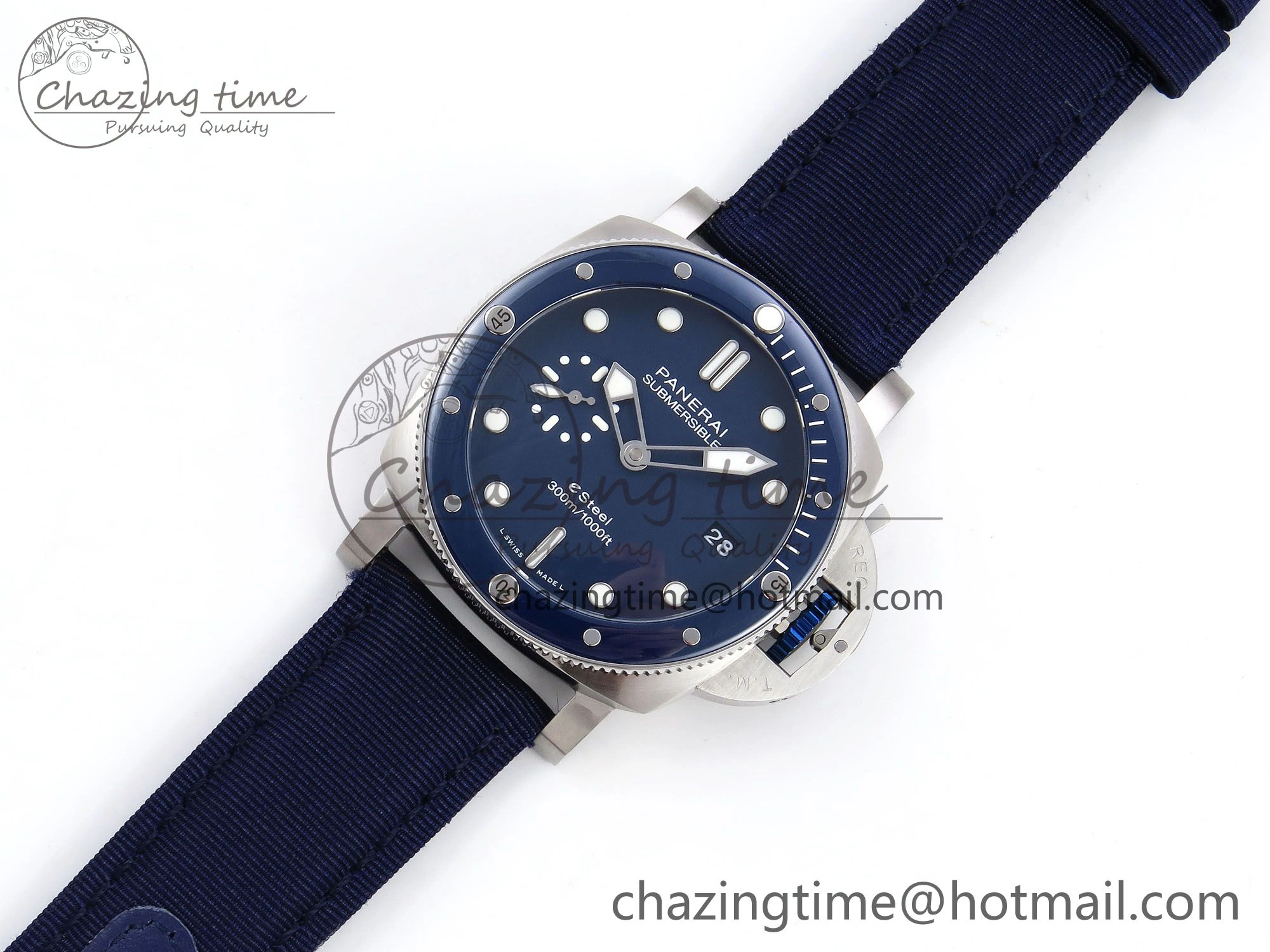 PAM1289 V TTF 1:1 Best Edition Blue Dial on Blue Nylon Strap P900