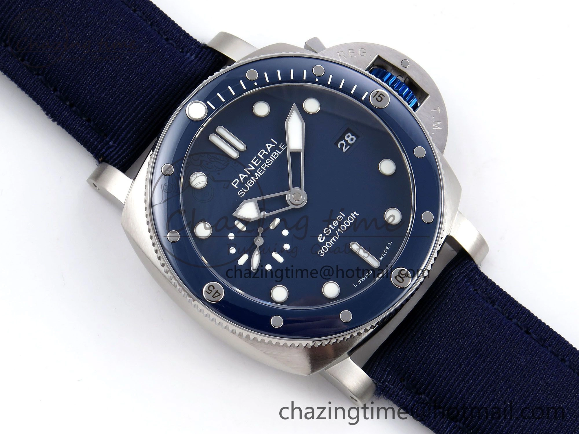 PAM1289 V TTF 1:1 Best Edition Blue Dial on Blue Nylon Strap P900