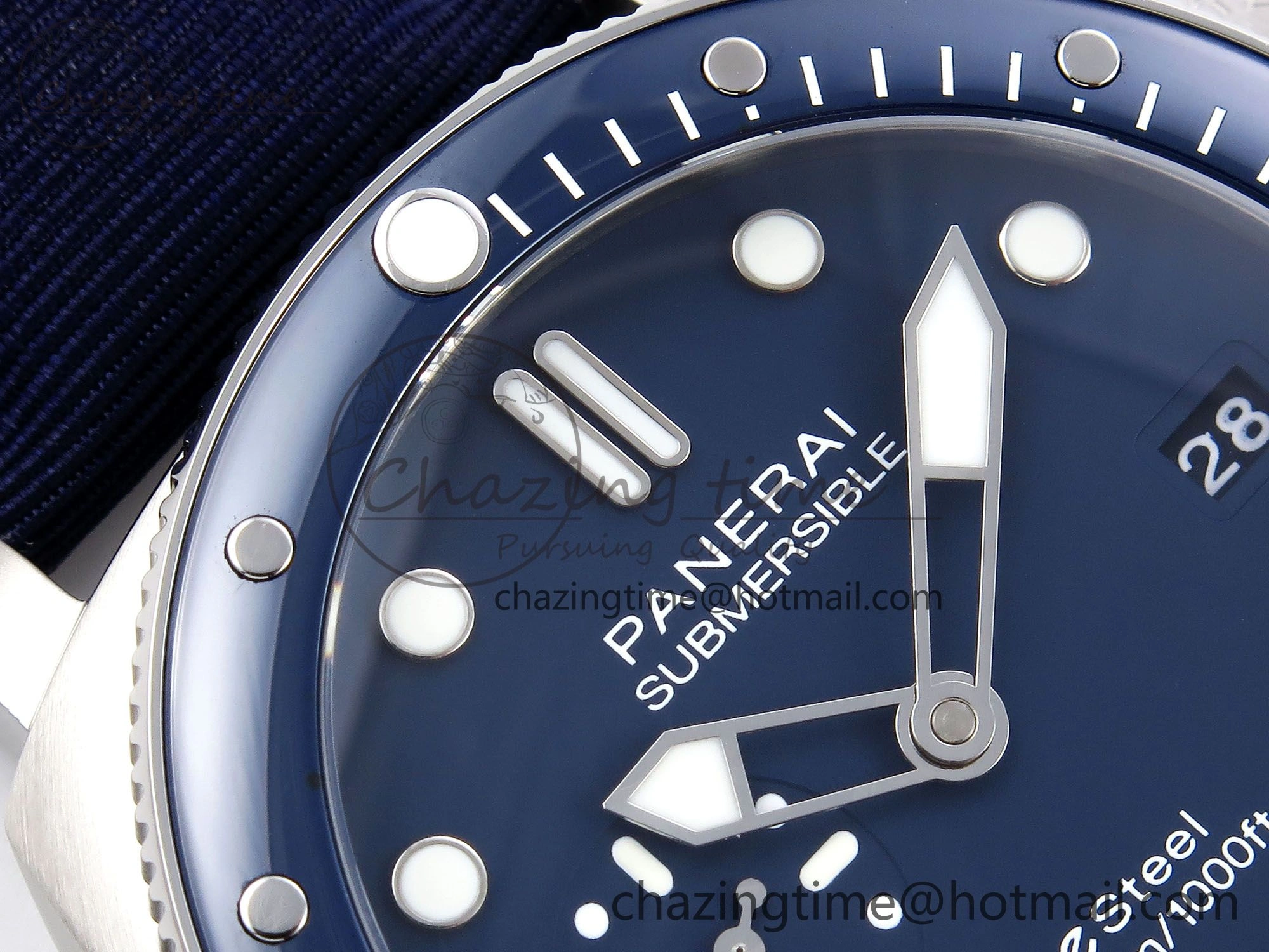 PAM1289 V TTF 1:1 Best Edition Blue Dial on Blue Nylon Strap P900